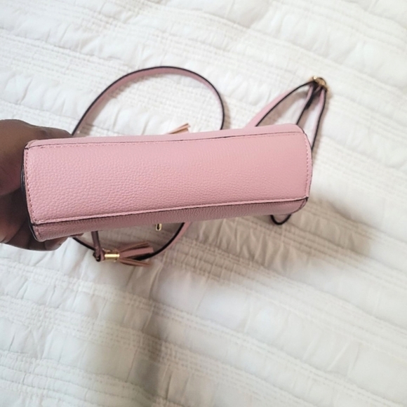 Pink Faux Leather Mini Crossbody Bag - Picture 4 of 14